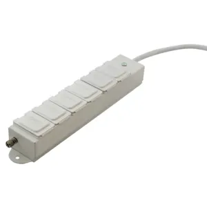 HUBBELL WIRING DEVICE-KELLEMS HBL6MGRPT1520 Power Strips, 6 Outlet, 20A, 125V, 2-Pole, 3-Wire Grounding, 15 Feet Cord | BD4EEF