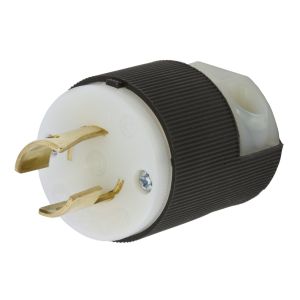 HUBBELL WIRING DEVICE-KELLEMS HBL7102C Male Plug, 20A, 250V, 2-Pole, 2-Wire Non-Grounding | AC8QCY 3D238