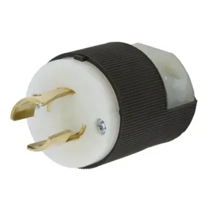 HUBBELL WIRING DEVICE-KELLEMS HBL7102C Male Plug, 20A, 250V, 2-Pole, 2-Wire Non-Grounding | AC8QCY 3D238