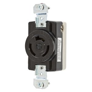 HUBBELL WIRING DEVICE-KELLEMS HBL7310B Single Flush Receptacle, 20A, 125/250V, 3-Pole, 3-Wire Non Grounding | AE7ZHU 6C610