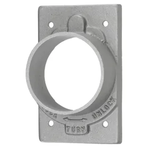 HUBBELL WIRING DEVICE-KELLEMS HBL7383 Wallplate, 1-Gang, 50A Locking Opening, Standard Size, Cast Aluminium | BD3PZU