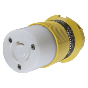 HUBBELL WIRING DEVICE-KELLEMS HBL73CM14C Female Connector, 20A, 125/250V, 3-Pole, 3-Wire Non Grounding | BD2AXW