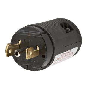 HUBBELL WIRING DEVICE-KELLEMS HBL7485V Male Plug, 15A, 125/250VAC, 3-Pole, With Insulation Displacement Terminal, Black | AE7ZJC 6C618