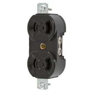 HUBBELL WIRING DEVICE-KELLEMS HBL7540 Duplex Flush Receptacle, 15A, 125V, 2-Pole, 2-Wire Non Grounding | BC7XGH