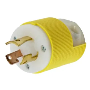 HUBBELL WIRING DEVICE-KELLEMS HBL7567CY Plug, 10A, 250V/15A, 125V, 3 Pole, 3 Wire Non-Grounding | BC7YMU