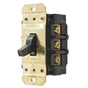 HUBBELL WIRING DEVICE-KELLEMS HBL7853D Manual Motor Switch, 3 Pole, 50 A, 600 VAC | AB2LVH 1MTE4