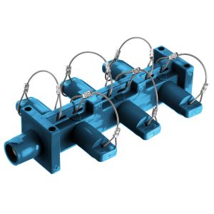 HUBBELL WIRING DEVICE-KELLEMS HBL7DBBL Verteilerblock, Einzelleiter, 400 A, blau | CE6UAR