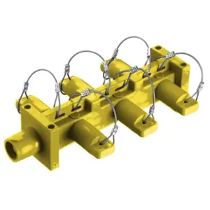 HUBBELL HBL7DBY Single Pole Connector Distribution Block Yellow | AF7BFQ 20TT21