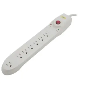 HUBBELL WIRING DEVICE-KELLEMS HBL7PS1050A Power Outlet Strip, 15A, 125V, 7 Oulet, 150 Joules, 6 Feet Cord | CE6RDJ