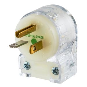 HUBBELL WIRING DEVICE-KELLEMS HBL8315CAT Straight Angle Plug, 2-P 3-W Grounding, 20A 125V, 5- 20P, Clear, 1 Pk | AE7LGA 5Z870