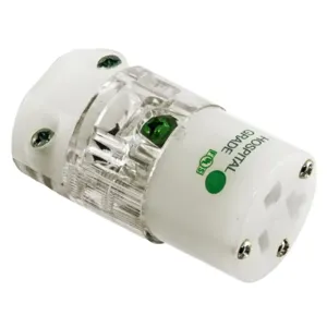 HUBBELL WIRING DEVICE-KELLEMS HBL8319CT Female Connector, Straight, 20A 125V, 5-20R, Clear, 1 Pk | AC2MJU 2LBY1