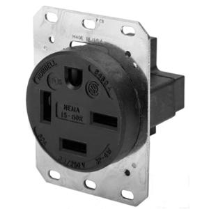 HUBBELL WIRING DEVICE-KELLEMS HBL8460A Receptacle 60a 250vac 15-60r 3p 4w 3ph | AE7LGY 5Z893