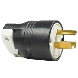 HUBBELL WIRING DEVICE-KELLEMS HBL9337C Straight Blade Male Plug, 30A 125/250V, 10-30P, Black, 1 Pk | AE7LFU 5Z843