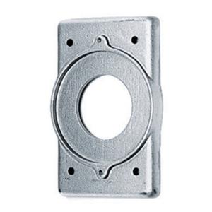 HUBBELL WIRING DEVICE-KELLEMS HBL9419 Wallplate, 1-Gang, 2.15 Inch Opening, Standard Size, Cast Aluminium | BC9GBV