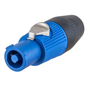 HUBBELL WIRING DEVICE-KELLEMS HBLCPIBL Inline Connector, 25 Amp, Power In, Blue | BD3TXH