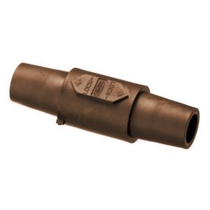 HUBBELL WIRING DEVICE-KELLEMS HBLDFBN Double Connector, Female, Single Conductor, 400 A, Brown | CE6UBB