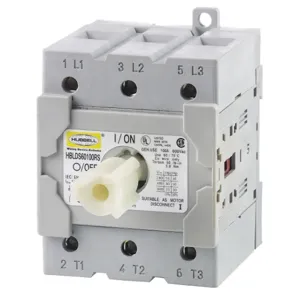 HUBBELL WIRING DEVICE-KELLEMS HBLDS60100RS Replacement Switch, 60 A, 600 VAC, 3 Pole | BC8TFY