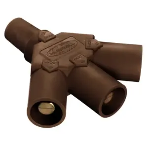 HUBBELL HBLF3MBN Single Pole Connector Tri Tap Brown | AF7BGL 20TT42