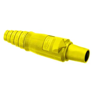 HUBBELL WIRING DEVICE-KELLEMS HBLFBY Plug Body, Female, Single Conductor, 400 A, Yellow | AG9LFV 20TT55