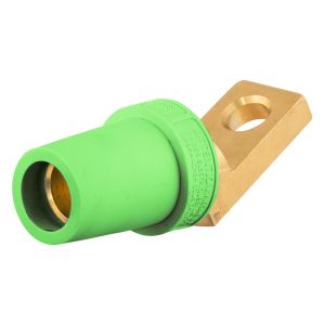 HUBBELL WIRING DEVICE-KELLEMS HBLFOAGN Terminal, Angle, Offset, Female, 300 - 400 A, Green | BD4BWF
