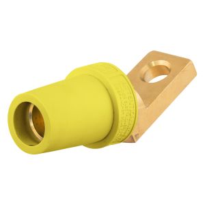 HUBBELL WIRING DEVICE-KELLEMS HBLFOAY Terminal, Angle, Offset, Female, 300 - 400 A, Yellow | BD3RZZ