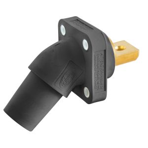 HUBBELL WIRING DEVICE-KELLEMS HBLFRABBK Single Pole Connector, Angle, Buss Connect, 300 - 400 A, Black | BD3RMC