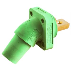HUBBELL WIRING DEVICE-KELLEMS HBLFRABGN Single Pole Connector, Angle, Buss Connect, 300 - 400 A, Green | BD3UMT