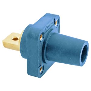 HUBBELL WIRING DEVICE-KELLEMS HBLFRBBL Single Pole Connector, Single Conductor, Female, 300 - 400 A, Blue | CE6UCE