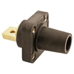 HUBBELL HBLFRBBN Single Pole Connector Receptacle Brown | AF7BEE 20TR79