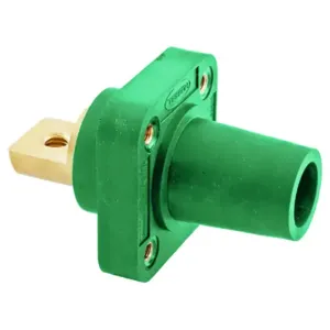 HUBBELL HBLFRBGN Single Pole Connector Receptacle Green | AF7BEF 20TR80