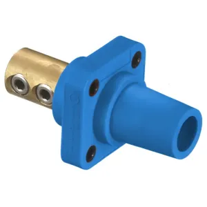 HUBBELL WIRING DEVICE-KELLEMS HBLFRBL Single Pole Connector, Set Screw End, Female, 300 - 400 A, Blue | AC3XAF 2XB51