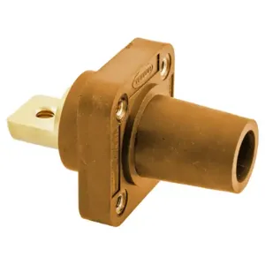 HUBBELL HBLFRBO Single Pole Connector Receptacle Orange | AF7AQM 20TR81