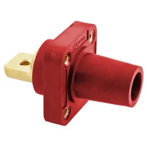 HUBBELL HBLFRBR Single Pole Connector Receptacle Red | AF7AQN 20TR82