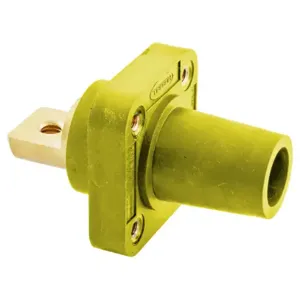 HUBBELL HBLFRBY Single Pole Connector Receptacle Yellow | AF7AQQ 20TR84