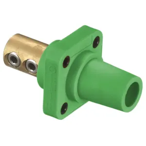 HUBBELL WIRING DEVICE-KELLEMS HBLFRGN Single Pole Connector, Single Conductor, Female, 300 - 400 A, Green | AC3XAG 2XB52