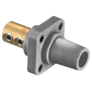 HUBBELL WIRING DEVICE-KELLEMS HBLFRGY Single Pole Connector, Set Screw End, Female, 300 - 400 A, Grey | BD4QAJ