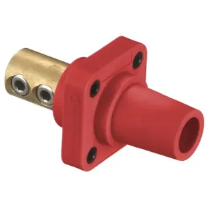 HUBBELL WIRING DEVICE-KELLEMS HBLFRR Single Pole Connector, Set Screw End, Female, 300 - 400 A, Red | AC3XAH 2XB53