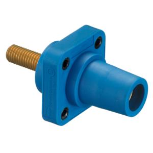 HUBBELL WIRING DEVICE-KELLEMS HBLFRSCBL Single Pole Connector, Single Conductor, Stud End, Female, 300 - 400 A, Blue | CE6UCQ