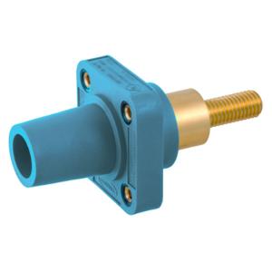 HUBBELL WIRING DEVICE-KELLEMS HBLFRSCEBL Single Pole Connector, Single Conductor, Female, 300 - 400 A, Blue | BD4AXB