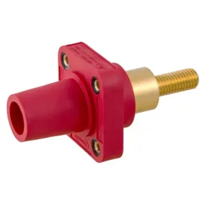 HUBBELL WIRING DEVICE-KELLEMS HBLFRSCER Single Pole Connector, Single Conductor, Female, 300 - 400 A, Red | BD3WZQ