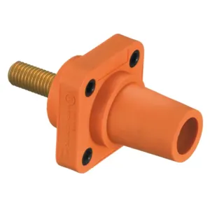 HUBBELL HBLFRSO Single Pole Connector Receptacle Orange | AF7BDK 20TR59