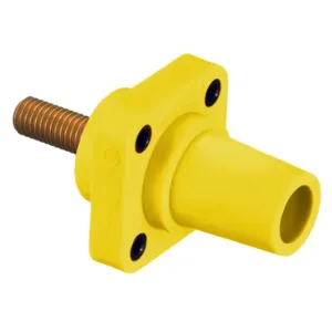 HUBBELL HBLFRSY Single Pole Connector Receptacle Yellow | AF7BDL 20TR60