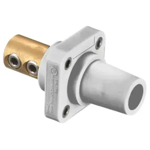 HUBBELL WIRING DEVICE-KELLEMS HBLFRW Single Pole Connector, Single Conductor, Female, 300 - 400 A, White | AC3XAP 2XB59