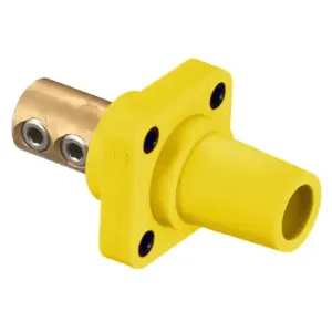 HUBBELL HBLFRY Single Pole Connector Receptacle Yellow | AF7BDR 20TR66