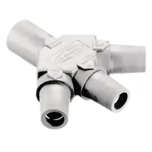 HUBBELL HBLM3FW Single Pole Connector Tri Tap White | AF7BHB 20TT66