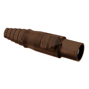 HUBBELL WIRING DEVICE-KELLEMS HBLMBBN Plug Body, Male, Single Conductor, 400 A, Brown | AG9LFY 20TT70
