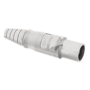 HUBBELL WIRING DEVICE-KELLEMS HBLMBW Plug Body, Male, Single Conductor, 400 A, White | AG9LGC 20TT74