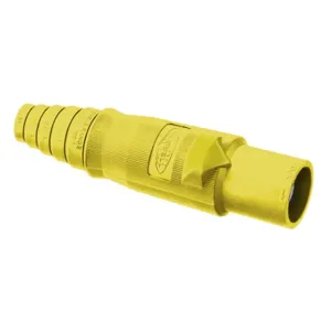 HUBBELL WIRING DEVICE-KELLEMS HBLMBY Plug Body, Male, Single Conductor, 400 A, Yellow | AG9LGD 20TT75