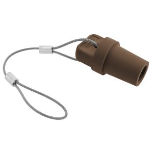 HUBBELL WIRING DEVICE-KELLEMS HBLMCAPBN Device Cap, Male, Single Conductor, 300 - 400 A, Brown | CE6UDL