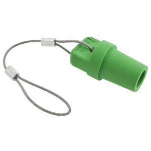 HUBBELL WIRING DEVICE-KELLEMS HBLMCAPGN Device Cap, Male, Single Conductor, 300 - 400 A, Green | AC3XAT 2XB62